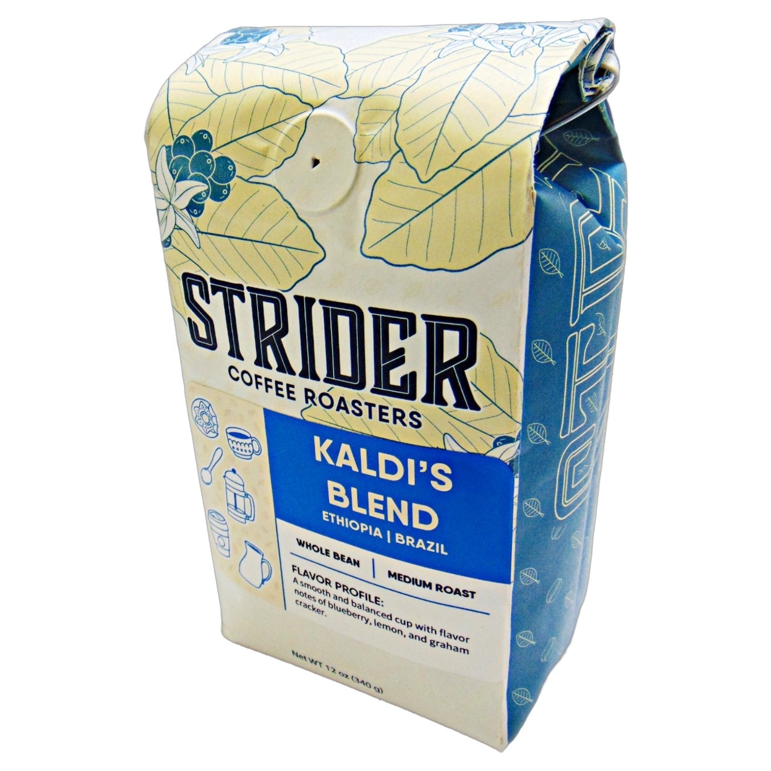 Strider Coffee Roasters Ethiopian Blend, Medium Roast Whole Bean Specialty Coffee 12oz — published by Strider Coffee Roasters