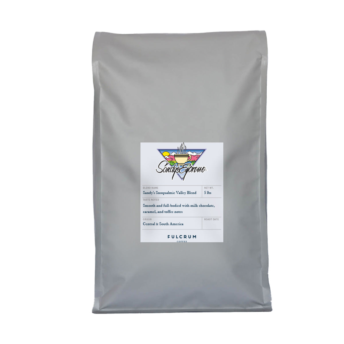 Sandy's Blend Whole Bean 5lb, GV PL — published by Fulcrum Coffee Roasters