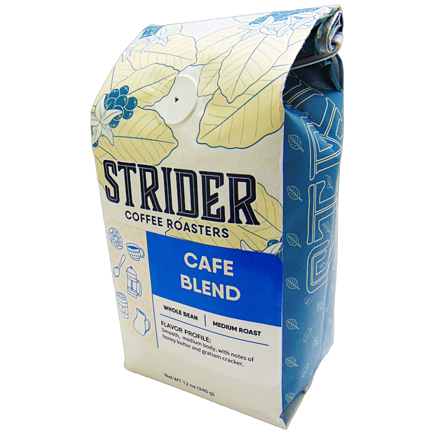 Strider Coffee Roasters Brazil Cafe Blend - Specialty Whole Bean 12 oz — published by Strider Coffee Roasters