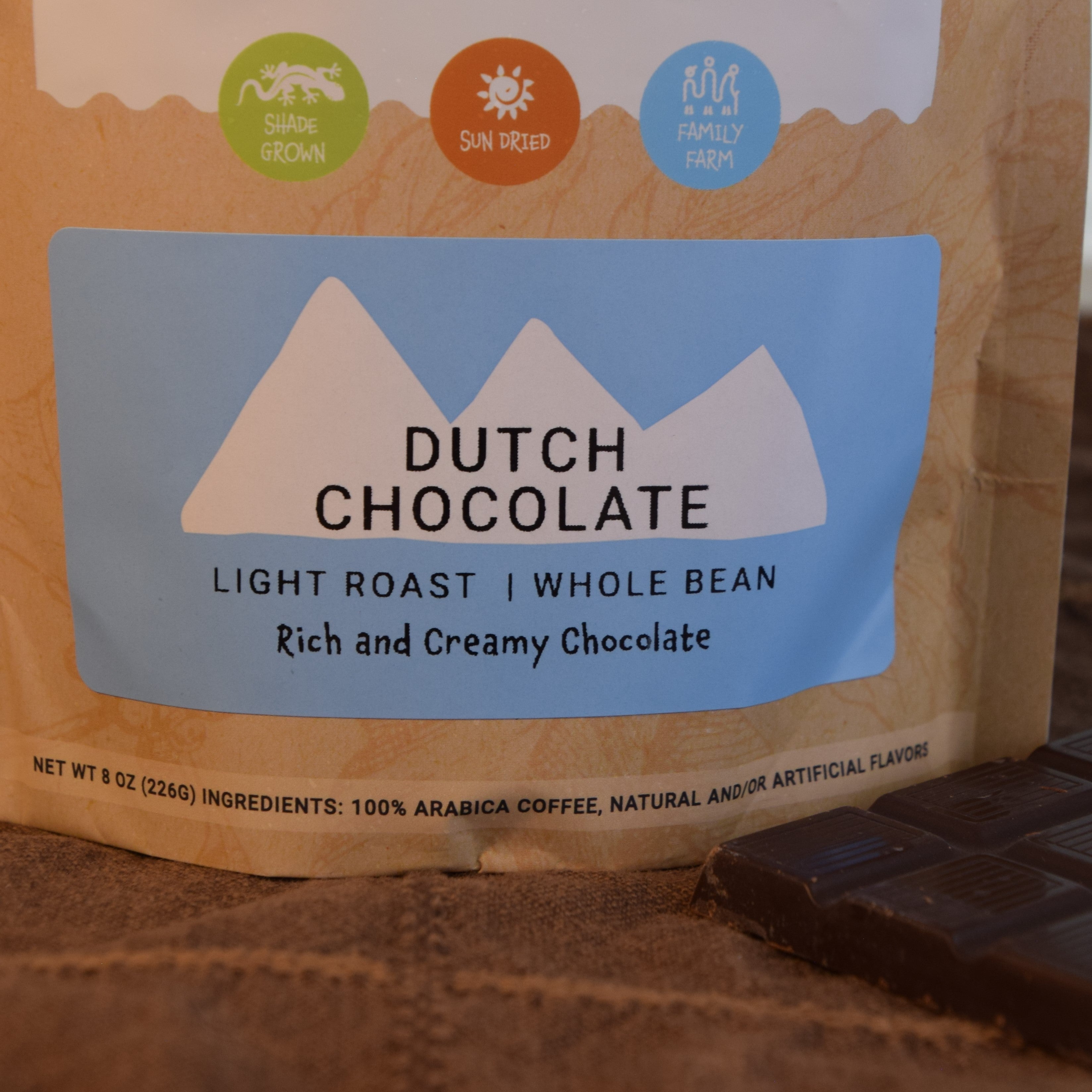 Dutch Chocolate Coffee - 8 oz bag - Fundraiser | Rich Creamy Chocolate — published by Velasquez Family Coffee