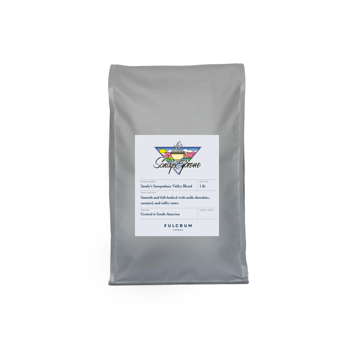 Sandy's Blend Whole Bean 1lb, GV PL — published by Fulcrum Coffee Roasters
