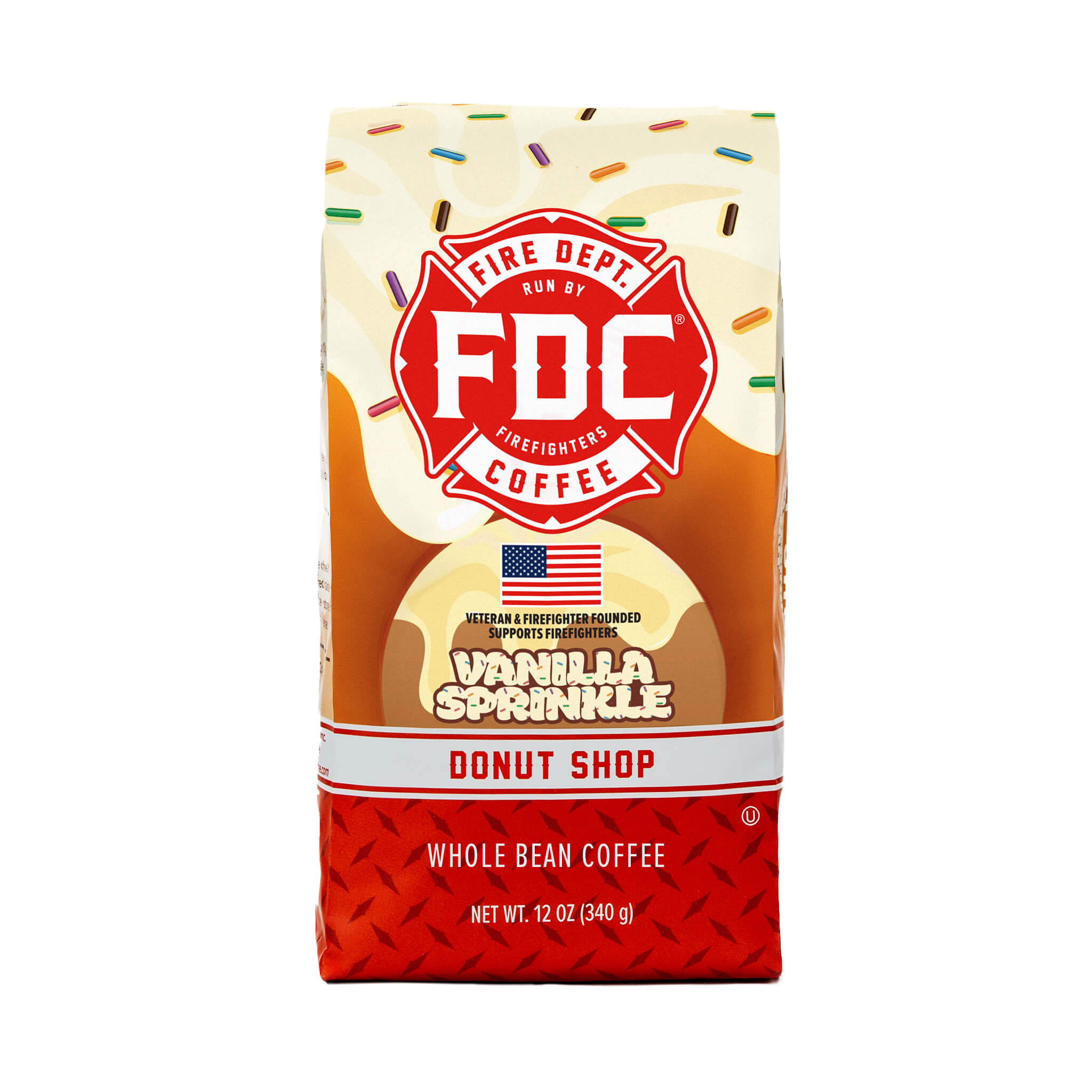 Vanilla Sprinkle Donut Coffee — published by Fire Department Coffee