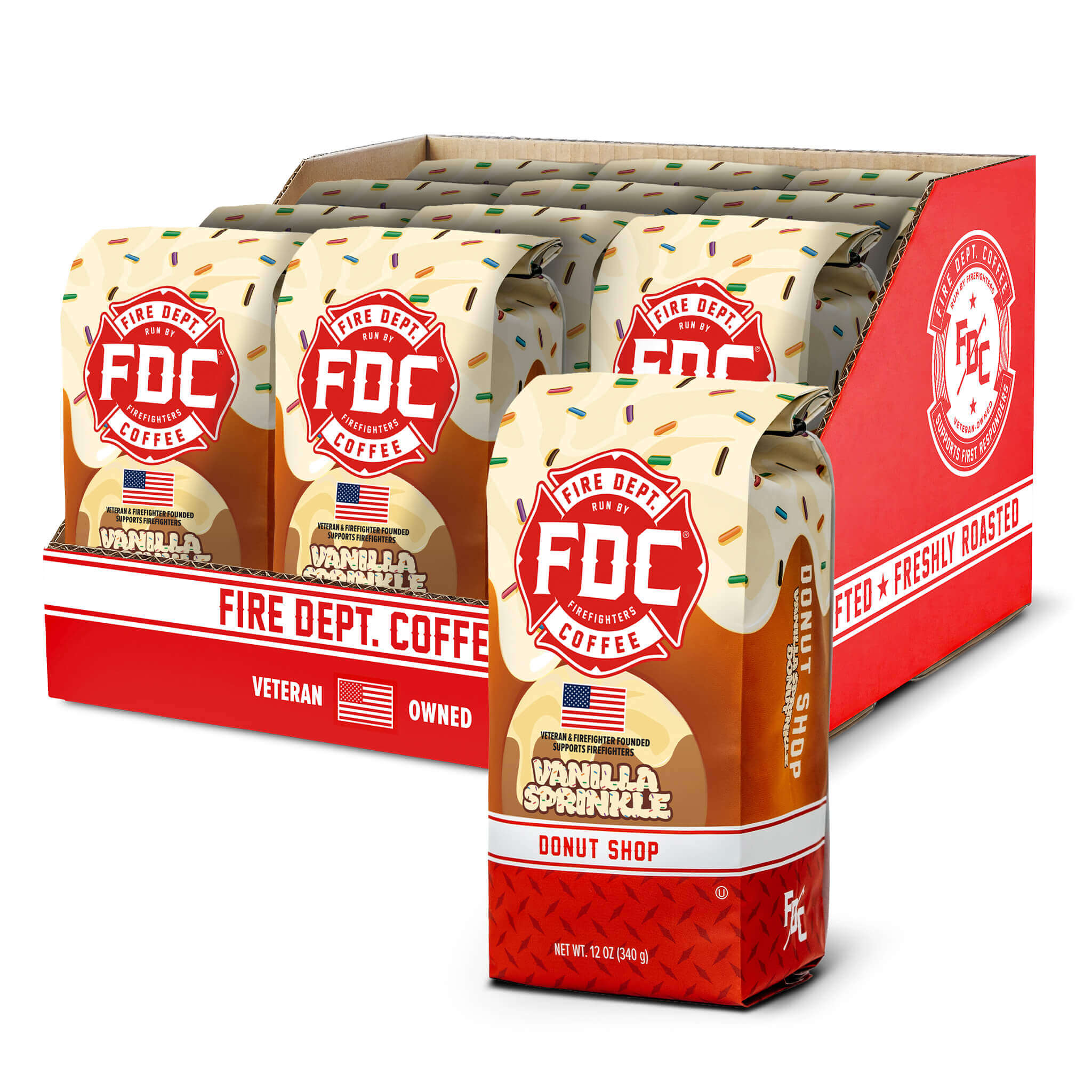 Vanilla Sprinkle Donut, Wholesale Coffee — published by Fire Department Coffee