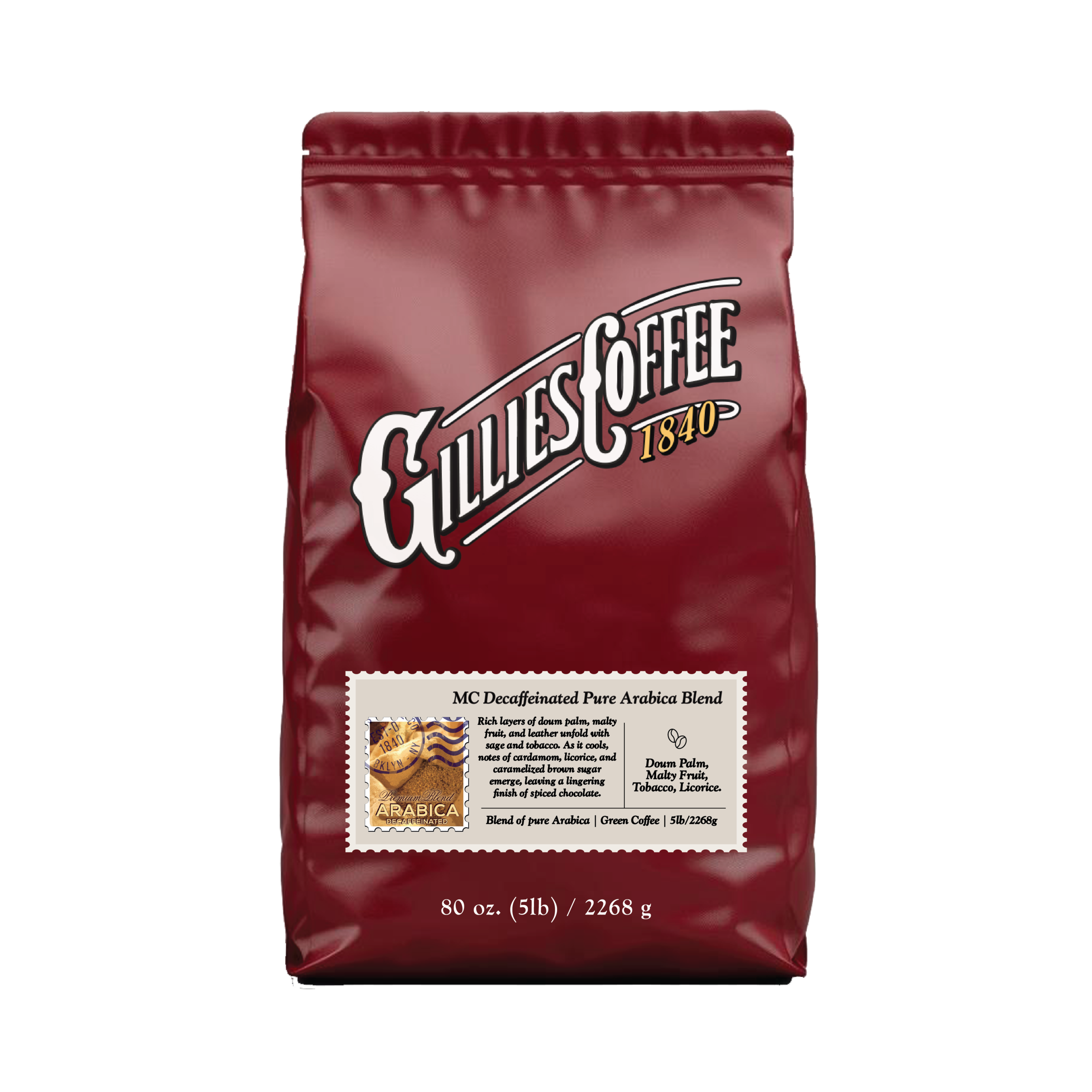 MC Decaffeinated Pure Arabica Blend — published by Gillies Coffee