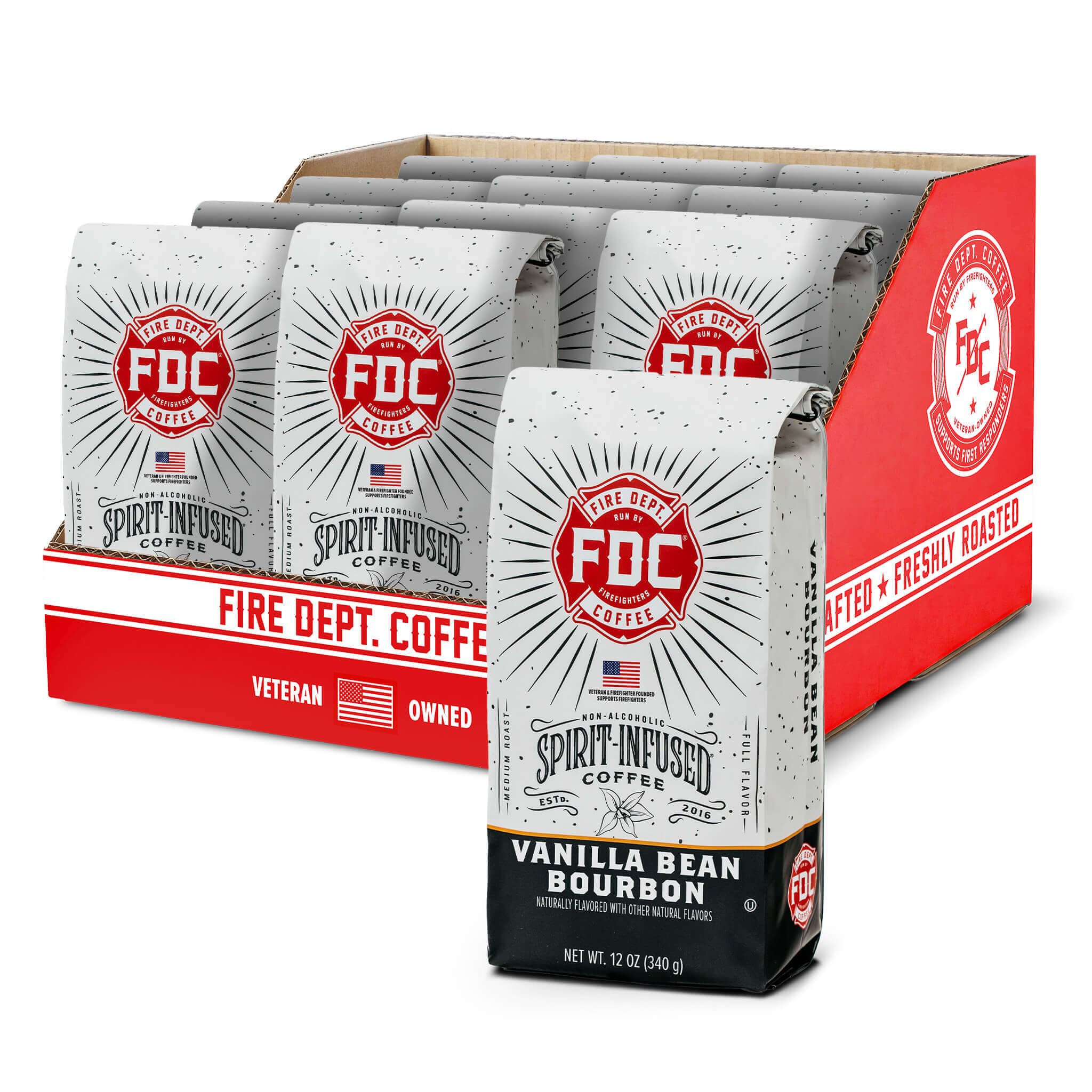 Vanilla Bean Bourbon Infused, Wholesale Coffee — published by Fire Department Coffee