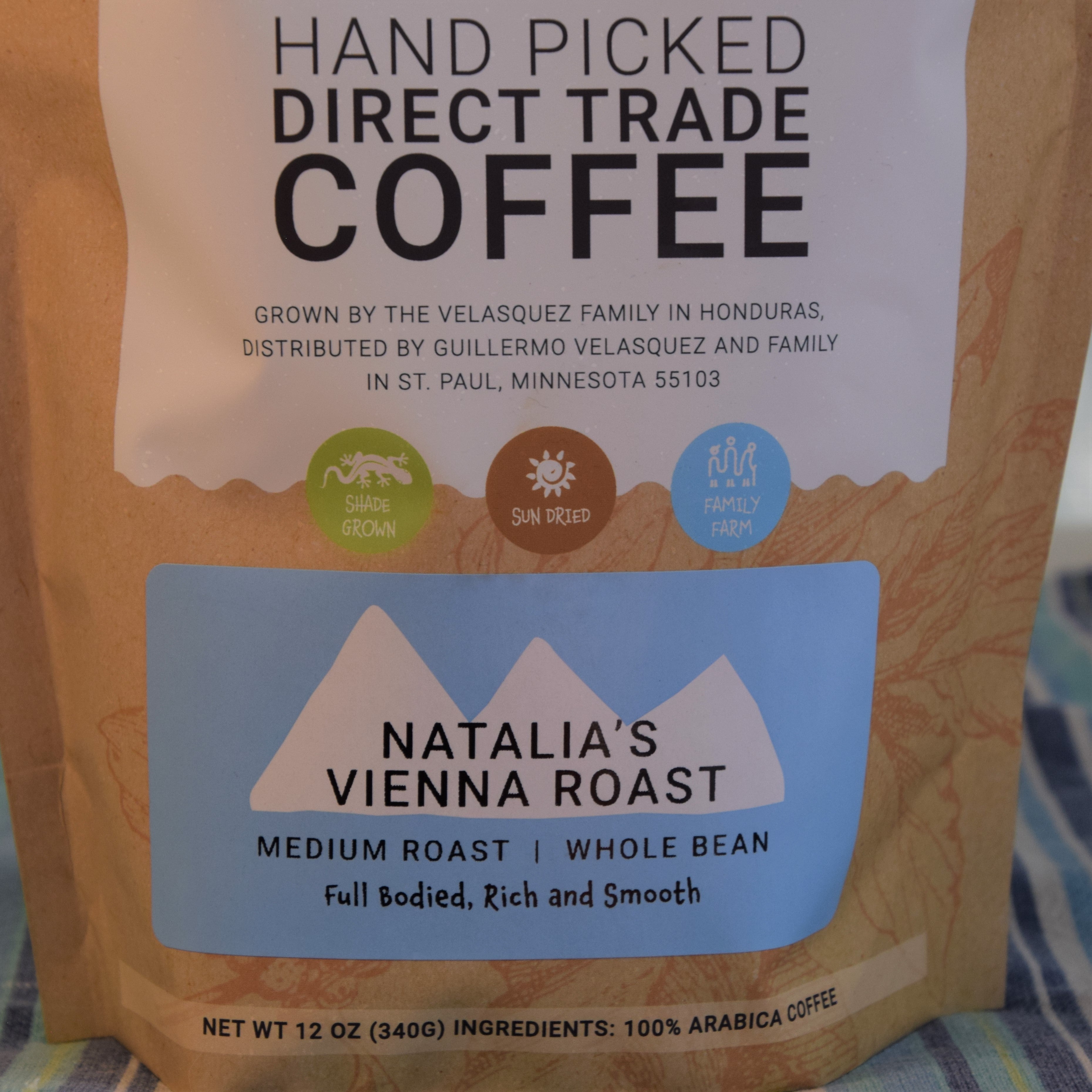 Natalia's Vienna Roast coffee (medium) - Fundraiser | Full Bodied, Rich and Smooth — published by Velasquez Family Coffee