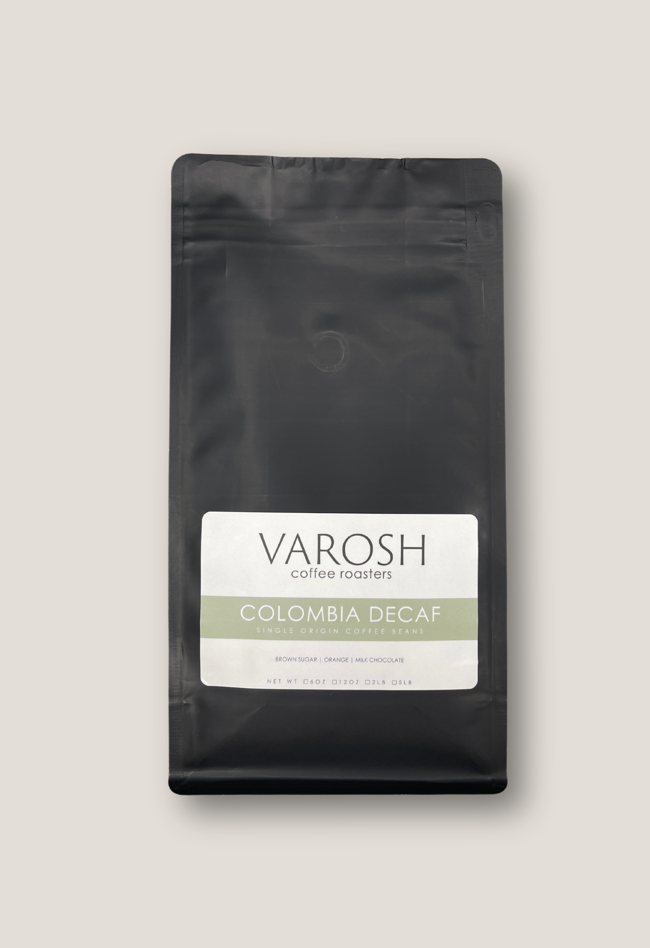 Colombia Decaf — published by Varosh Coffee Roasters & Equipment Services - Charlotte, NC