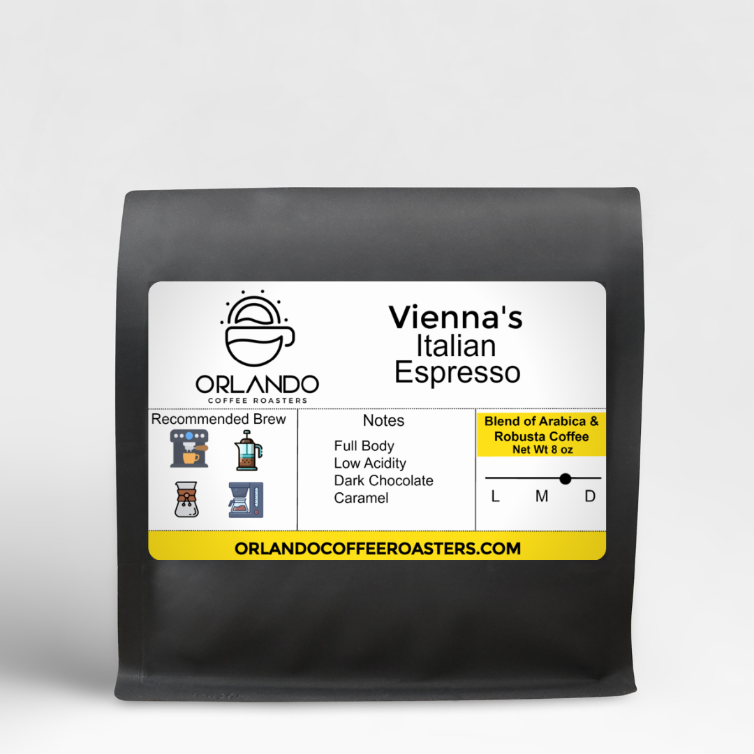 Vienna's Italian Espresso Blend - Medium / Dark — published by Orlando Coffee Roasters