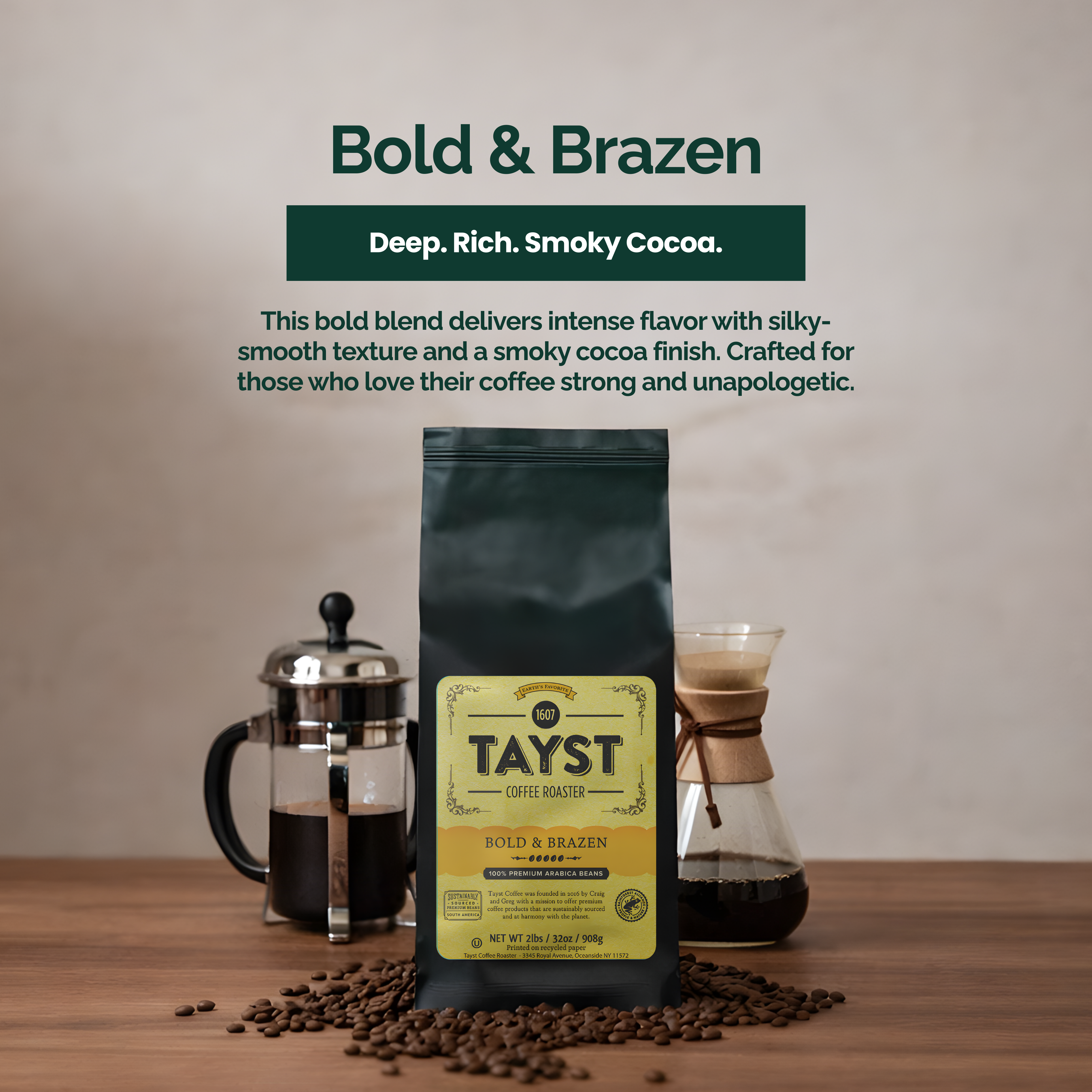 Bold & Brazen Whole Bean Coffee — published by Tayst Coffee Roaster