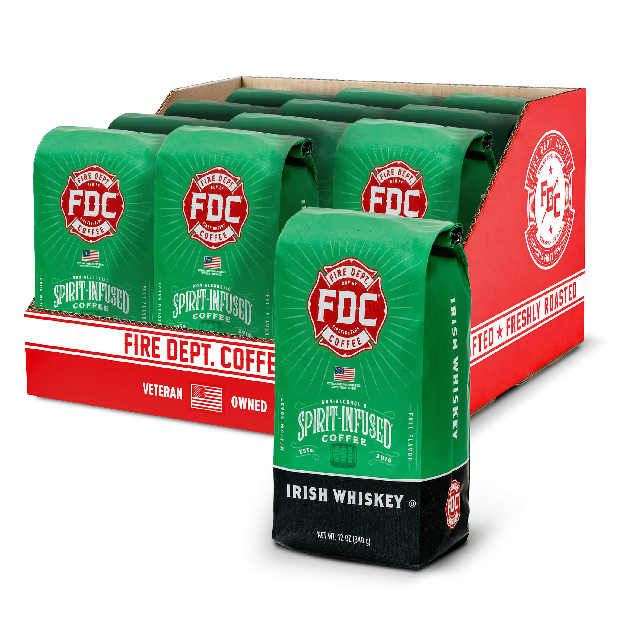 Irish Whiskey Infused, Wholesale Coffee — published by Fire Department Coffee