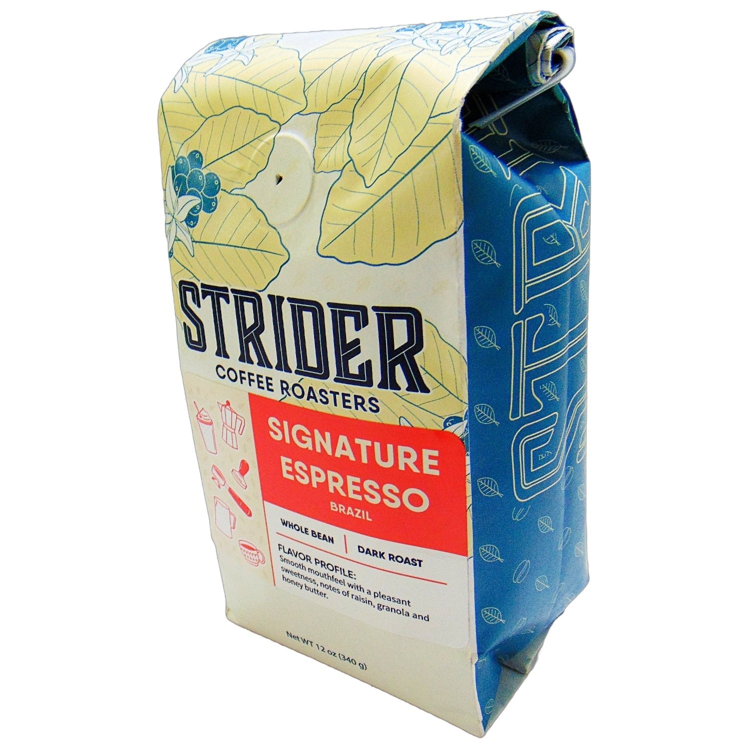 Strider Coffee Roasters, Espresso Blend, Dark Roast, Whole Bean, Specialty Coffee, Brazil Blend, 12 ounce, Coffee Gifts — published by Strider Coffee Roasters