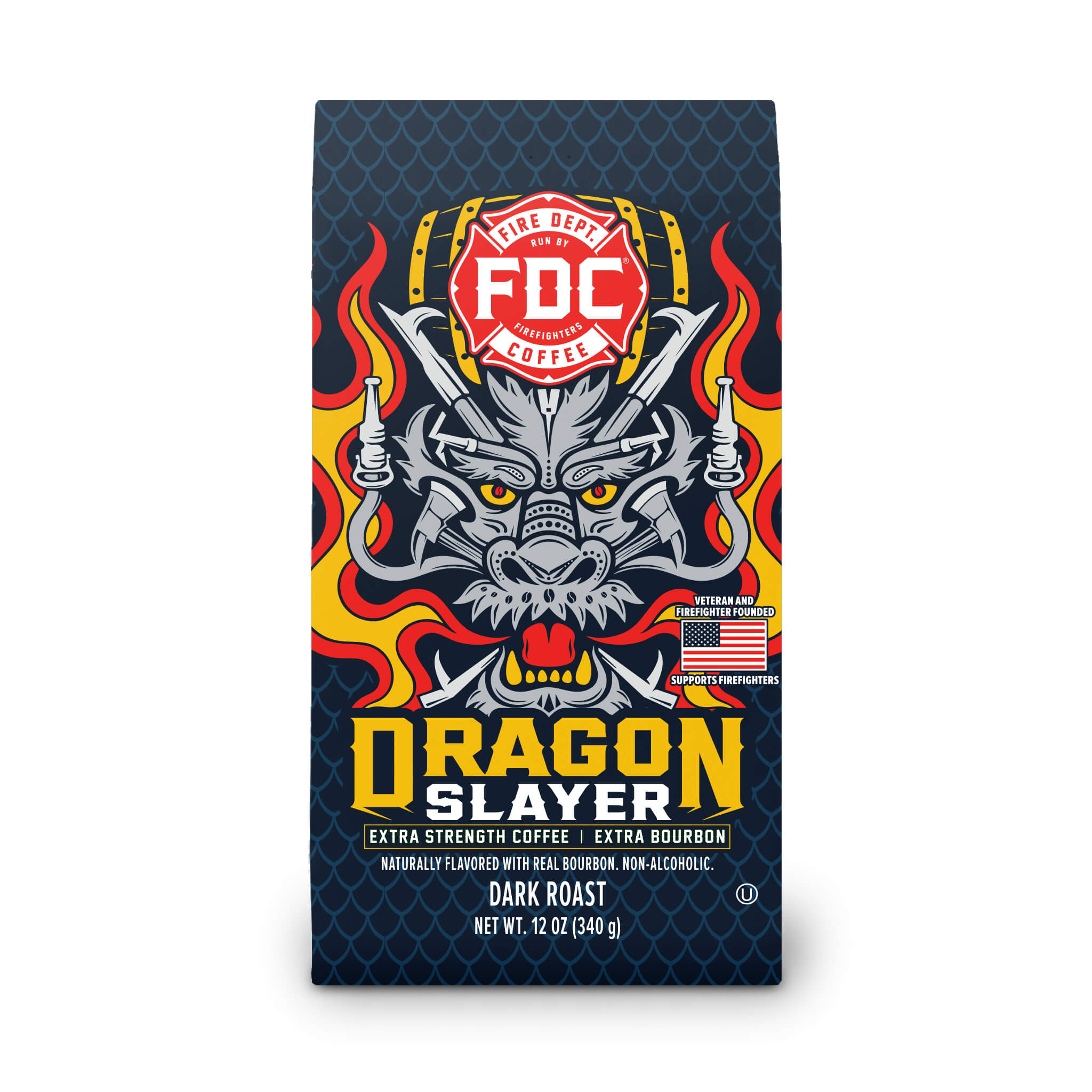 Dragon Slayer Bourbon Infused Coffee — published by Fire Department Coffee