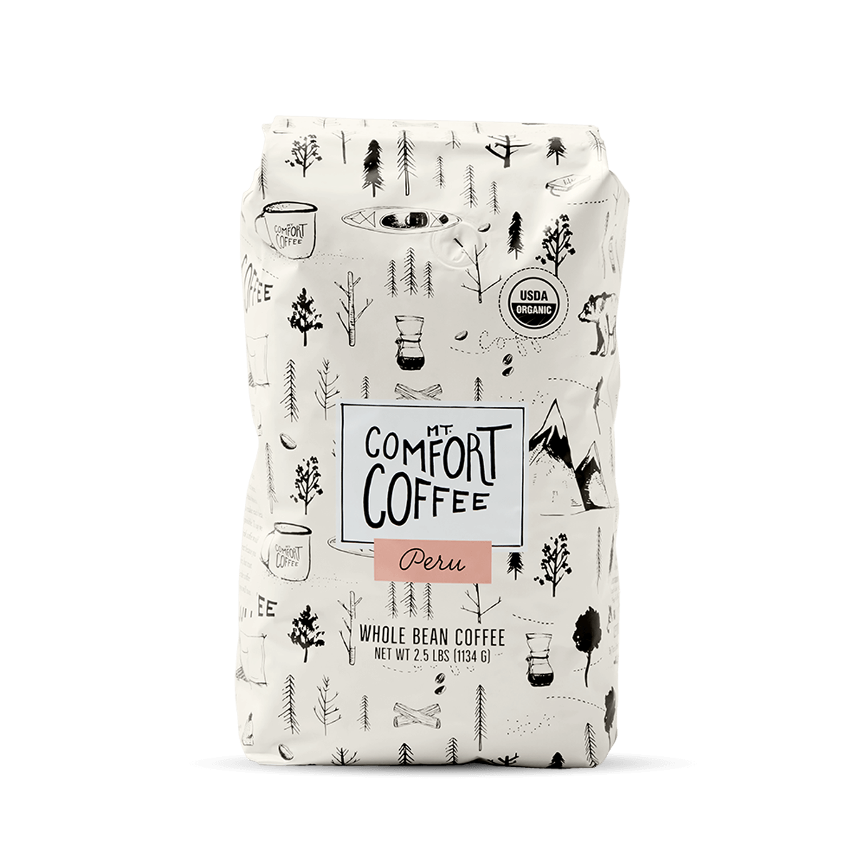 Organic Peru, Medium Roast, 2.5lb. — published by Mt. Comfort Coffee