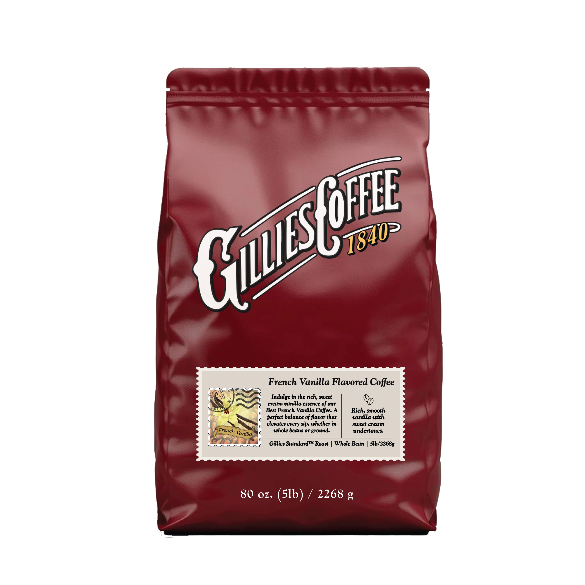 French Vanilla Flavored Coffee — published by Gillies Coffee