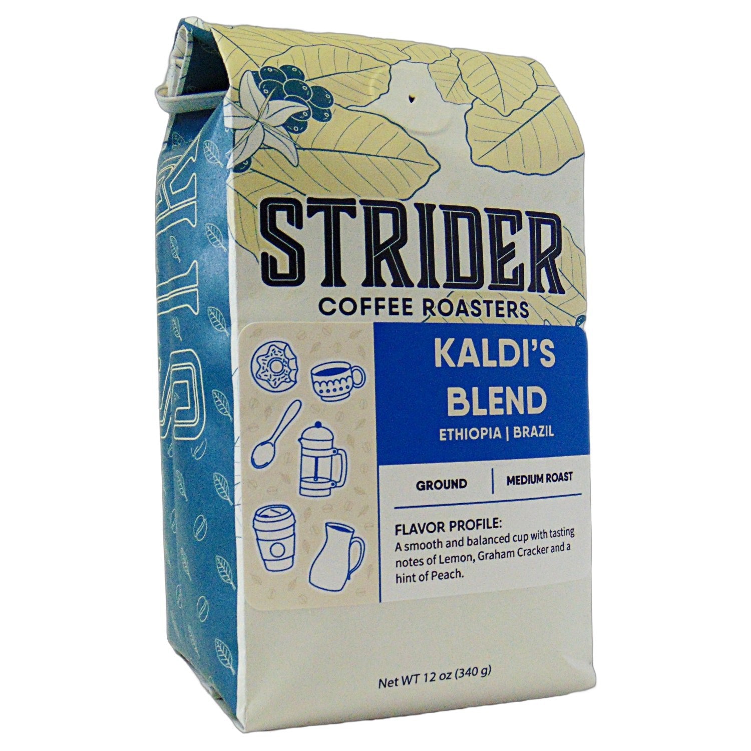 Kalid's Blend: Ethiopian Specialty Coffee, Medium Roast, 12oz — published by Strider Coffee Roasters